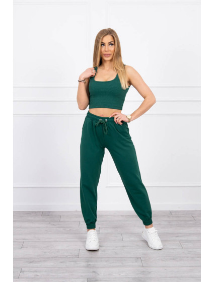 Set top+kalhoty zelené