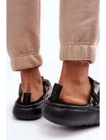 Lesklé dámské pantofle Black Big Star Lesklé dámské pantofle Black Big Star