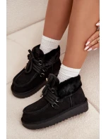 Dámské sněhule D.Franklin z přírodního semiše – černé Dámské sněhule D.Franklin z přírodního semiše – černé