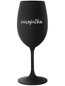 VÍNOPIČKA - černá sklenice na víno 350 ml