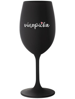 VÍNOPIČKA - černá sklenice na víno 350 ml