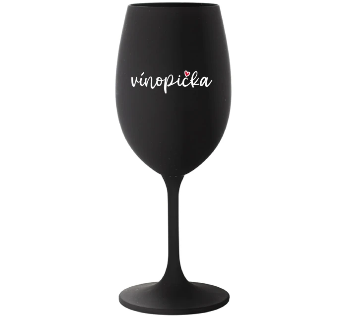 VÍNOPIČKA - černá sklenice na víno 350 ml VÍNOPIČKA - černá sklenice na víno 350 ml