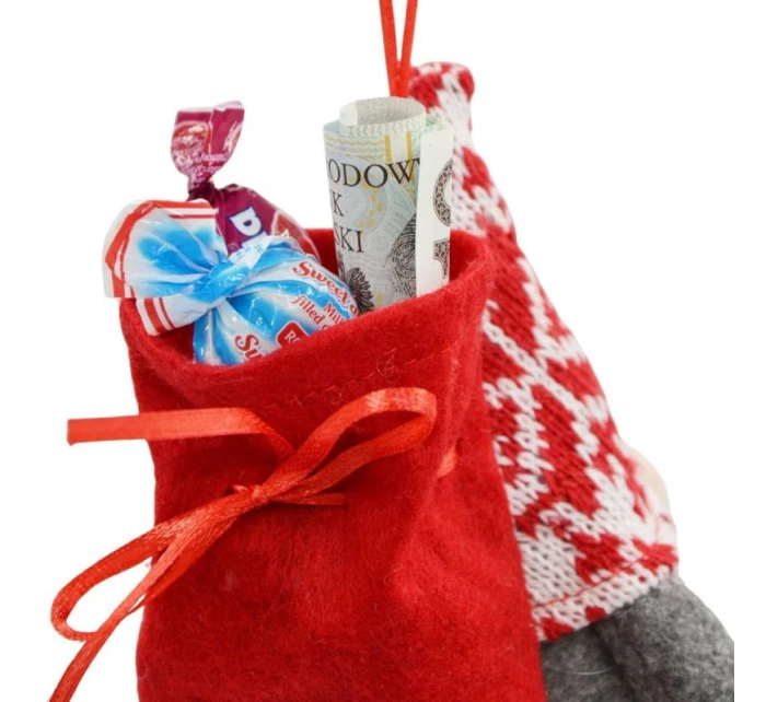 DEKORATIVNÍ MIKÁDO S DÁRKOVÝM SÁČKEM 15CM ŠEDÉ BARVY