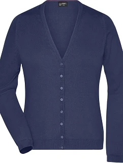Daiber JN 660 Dámský pletený cardigan s výstřihem do V 02.0660 navy