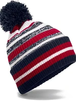 Beechfield B 474R Pletená čepice s pruhy "Fan" 53.474R french navy/classic red/white