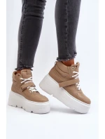 Zazoo 3450 Dámské Kožené Tenisky Beige