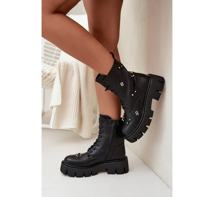 Dámské Pracovní Boty S Ozdobami Zateplené Černé Lunea Dámské Pracovní Boty S Ozdobami Zateplené Černé Lunea