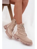 Dámské workery s krystaly na jazyku béžové Rosira Dámské workery s krystaly na jazyku béžové Rosira