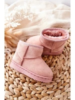 Dětské Teplé Sněhule Semišové Růžové Gooby Dětské Teplé Sněhule Semišové Růžové Gooby