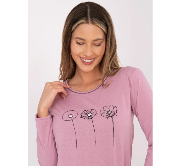 Pyžamo DU PI FP 003.99P tmavě růžové