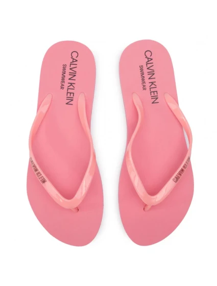 Dámské žabky KW0KW00397 růžová - Calvin Klein