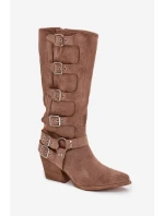 Kozačky na podpatku  model 217818 Step in style