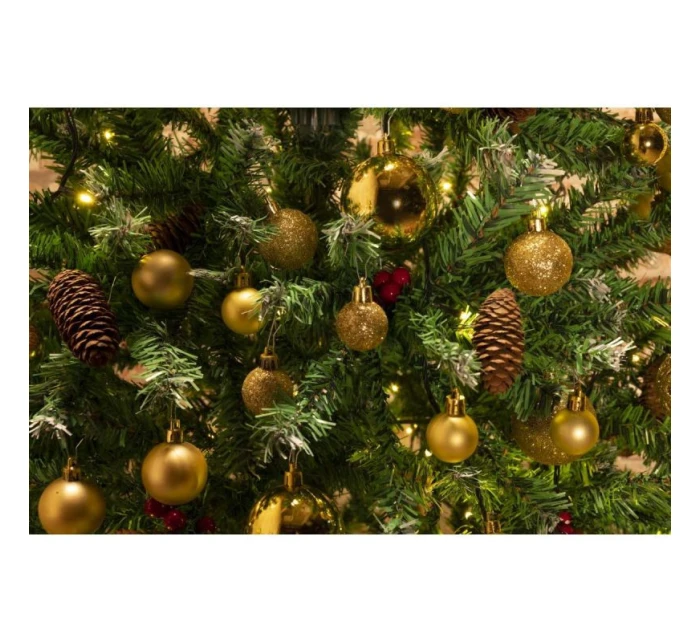 DEKORATIVNÍ PLASTOVÁ CETKA 6CM SADA 35 KS ZLATÁ