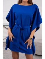 model 21752838 chrpově modré netopýří šaty - K-Fashion