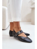 Lakované Baletky S Páskem Černé model 21670980 - Boto Lakované Baletky S Páskem Černé model 21670980 - Boto