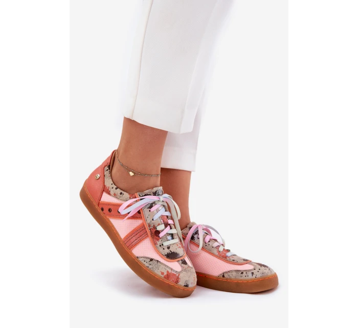 Dámské Kožené Tenisky Maciejka 06840-18 Oranžové