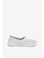 Kožené Dámské Polobotky Bílé model 22094966 - EVENTO Kožené Dámské Polobotky Bílé model 22094966 - EVENTO