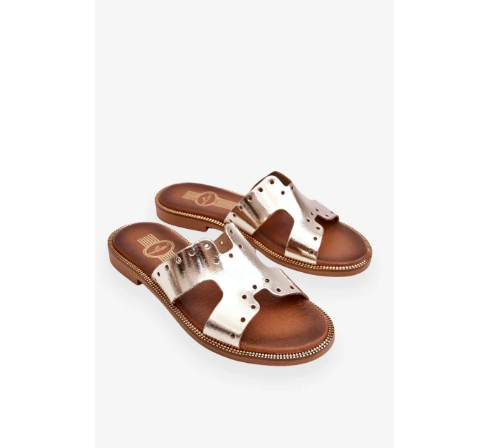 Dámské sandály s ozdobnými výřezy zlato Emily Dámské sandály s ozdobnými výřezy zlato Emily