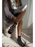 Dámské Ponožky S Leopardím Vzorem Černé Dámské Ponožky S Leopardím Vzorem Černé