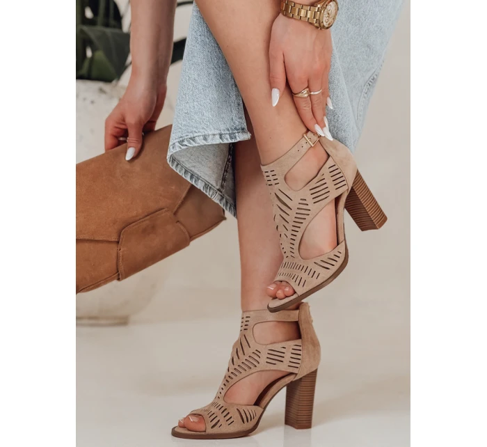 Dámské sandály khaki Dstreet model 21984964 - FashionStreet