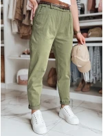 Dámské kalhoty chinos s páskem RELCIX khaki FashionStreet UY2582