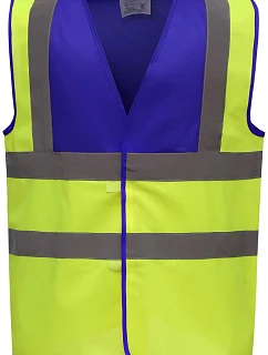 Yoko HVW 100 Hi-Vis bezpečnostní vesta 79.W100 royal blue/hi vis yellow