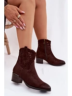 Dámské otevřené kotníkové boty Vinceza 58452 Čokoládové Dámské otevřené kotníkové boty Vinceza 58452 Čokoládové