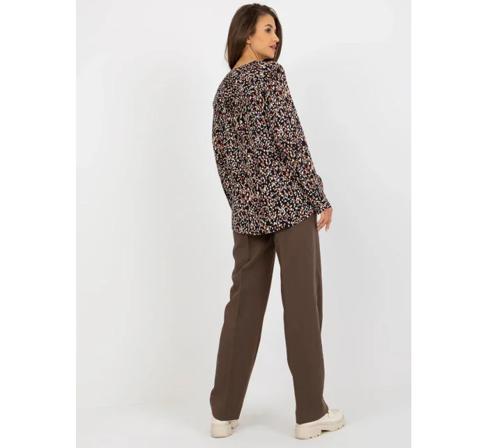 Halenka D73771M11081A černá a béžová