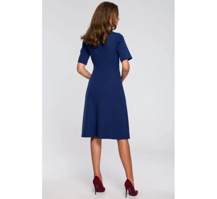 S240 Zavinovací šaty - tmavě modré