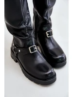 Zateplené Dámské Kozačky Na Zip Eko Kůže Černé Tialethe Zateplené Dámské Kozačky Na Zip Eko Kůže Černé Tialethe