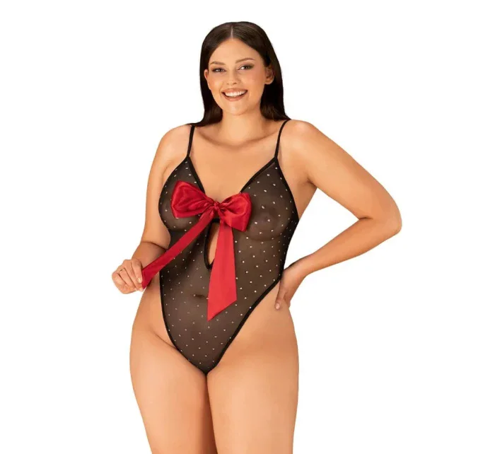 Elegantní body Tienesy teddy 2XL/3XL - Obsessive