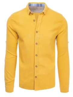 Pánská hořčicová košile FashionStreet DX2379