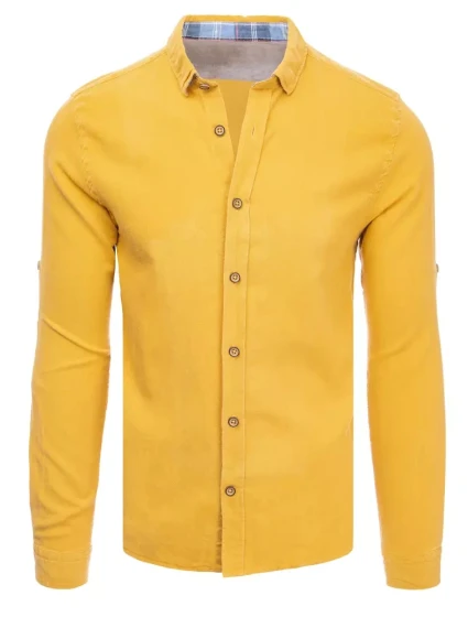 Pánská hořčicová košile FashionStreet DX2379