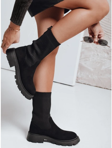 Dámské ponožkové boty černé FashionStreet ZY1133