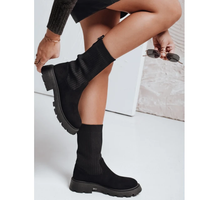 Dámské ponožkové boty černé FashionStreet ZY1133