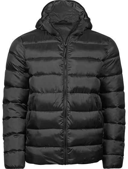 Tee Jays TJ 9646 Lehká pánská prošívaná bunda s kapucí 18.9646 black Tee Jays TJ 9646 Lehká pánská prošívaná bunda s kapucí 18.9646 black