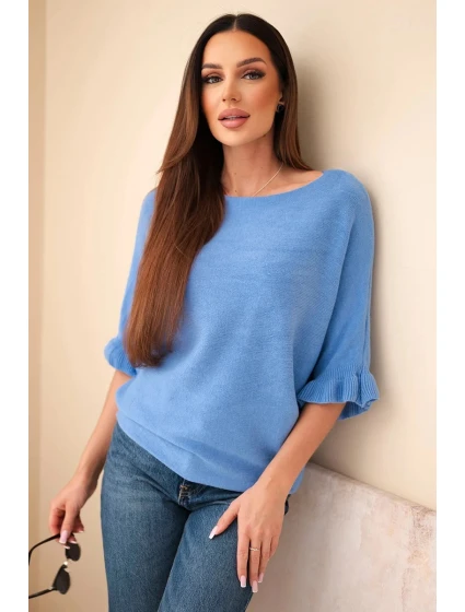 Dámský svetr typu s kulatým výstřihem model 21949262 - K-Fashion Dámský svetr typu s kulatým výstřihem model 21949262 - K-Fashion