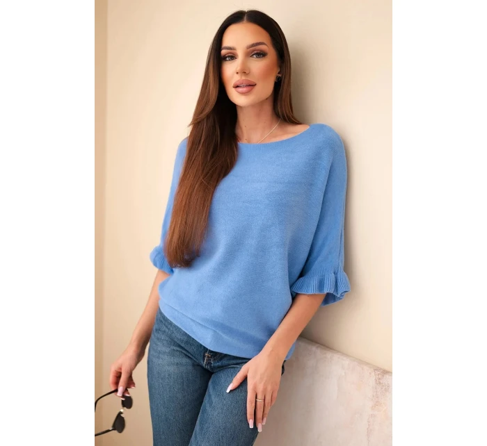 Dámský svetr typu s kulatým výstřihem model 21949262 - K-Fashion Dámský svetr typu s kulatým výstřihem model 21949262 - K-Fashion