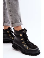 Dámské Kožené Trapery model 21639060 Černé - Goe