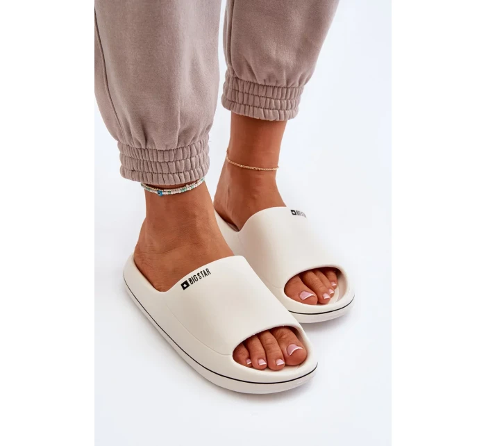 Lehké dámské pantofle Big Star Bílé