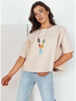 Dámská oversize halenka BULS beige FashionStreet RY2505