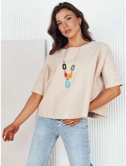Dámská oversize halenka BULS beige FashionStreet RY2505