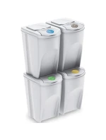 ODPADKOVÉ KOŠE 35 L SORTIBOX SET4 BALENÍ DIETNÍ ŠEDÁ