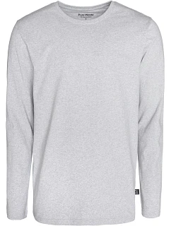 Pánské tričko z těžké bavlny s dl. rukávem 74. grey melange model 22413278 - Pure Waste
