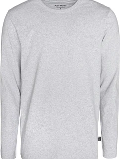 Pánské tričko z těžké bavlny s dl. rukávem 74. grey melange model 22413278 - Pure Waste