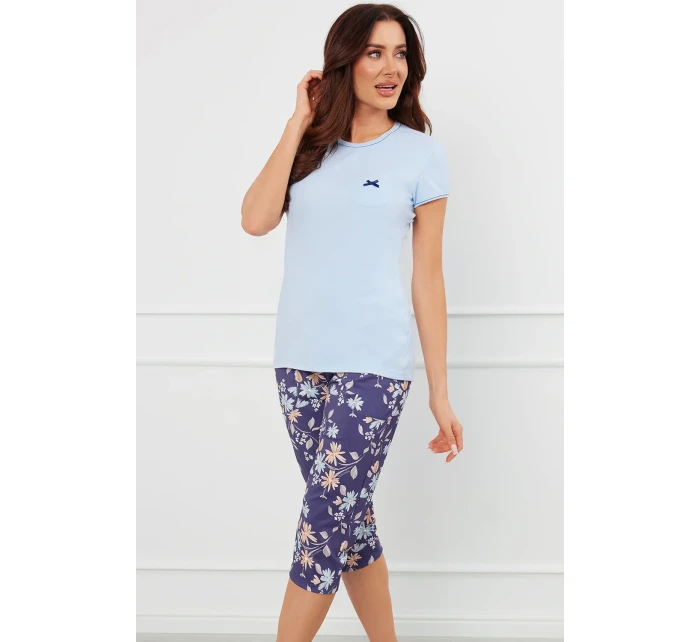 Italská móda Pulia cr.r. sp.3/4 barva:modrá/print Italská móda Pulia cr.r. sp.3/4 barva:modrá/print