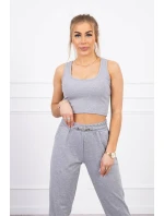 3dílná bavlněná souprava šedá