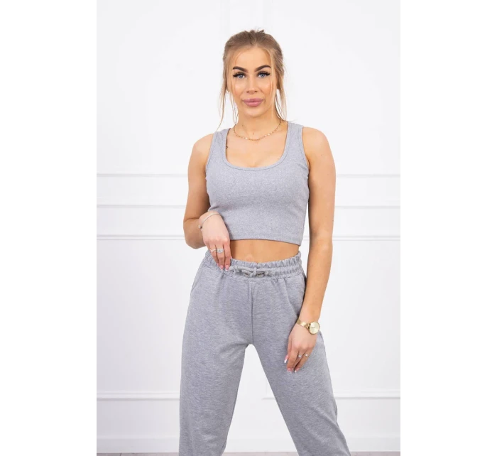 3dílná bavlněná souprava šedá