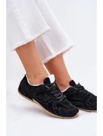 Dámské Sportovní Boty Z Eko Semiše Černé model 21701308 - Boto Dámské Sportovní Boty Z Eko Semiše Černé model 21701308 - Boto