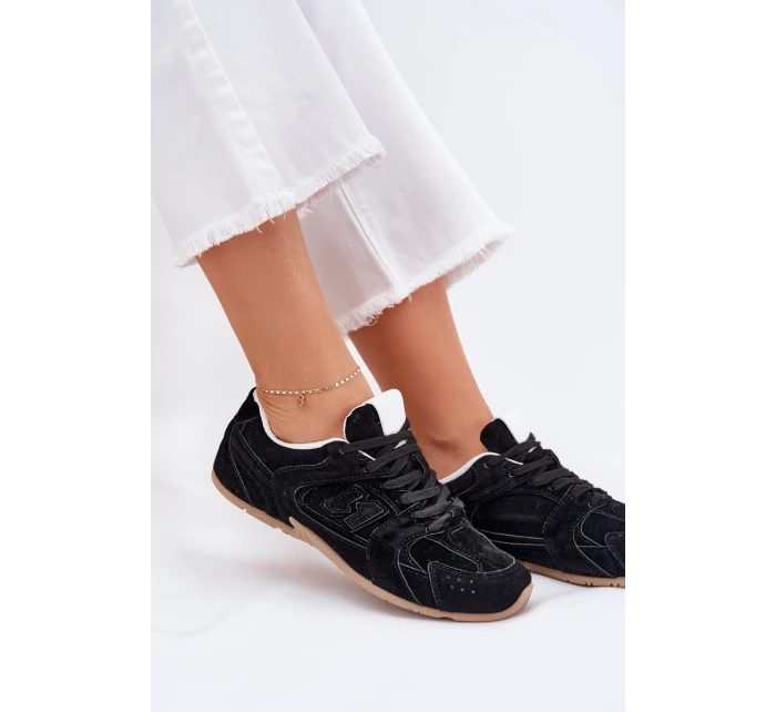 Dámské Sportovní Boty Z Eko Semiše Černé model 21701308 - Boto Dámské Sportovní Boty Z Eko Semiše Černé model 21701308 - Boto